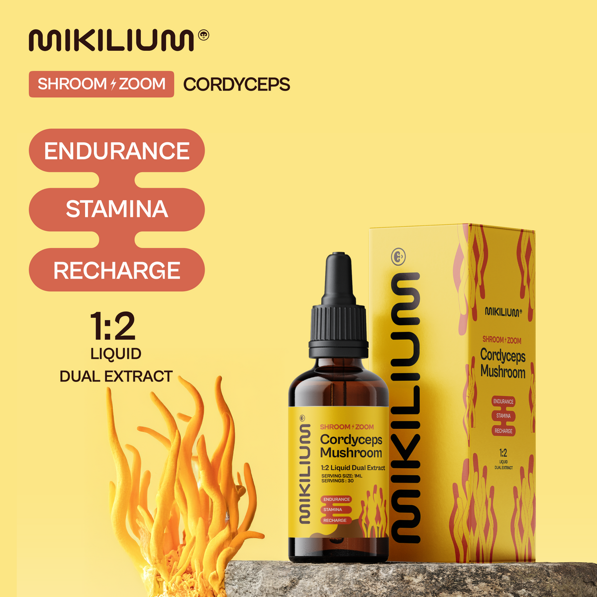 Shroom Zoom - Cordyceps Mushroom Liquid Dual Extract