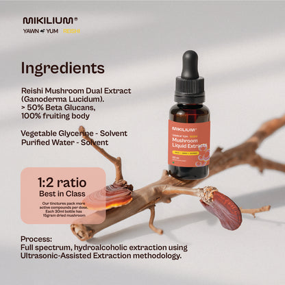 Yawn Yum - Reishi Mushroom Liquid Dual Extract - ingredients