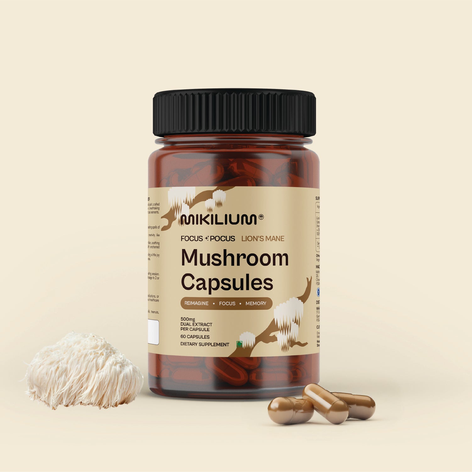 Focus Pocus - Lion's Mane Mushroom Dual Extract Capsules - Hero Image