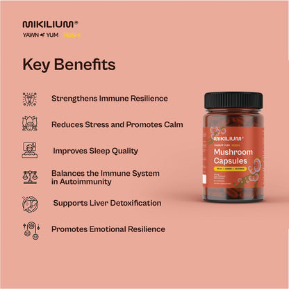 Yawn Yum - Reishi Mushroom Dual Extract Capsules - benefits