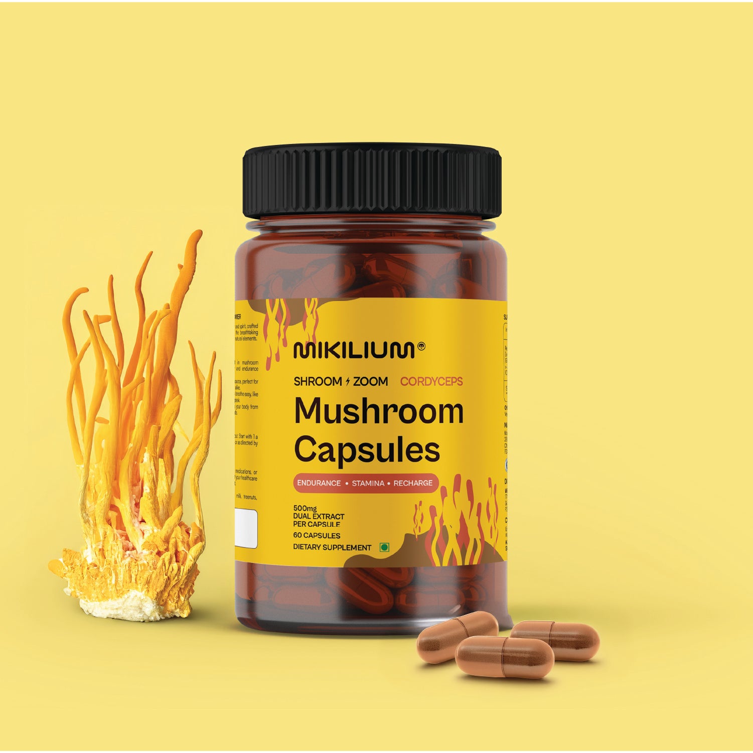 Shroom Zoom - Cordyceps Mushroom Dual Extract Capsules - hero image