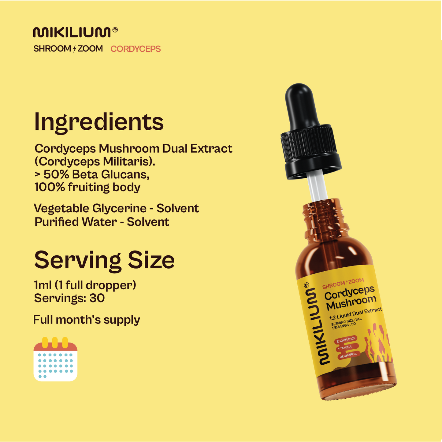 Shroom Zoom - Cordyceps Mushroom Liquid Dual Extract