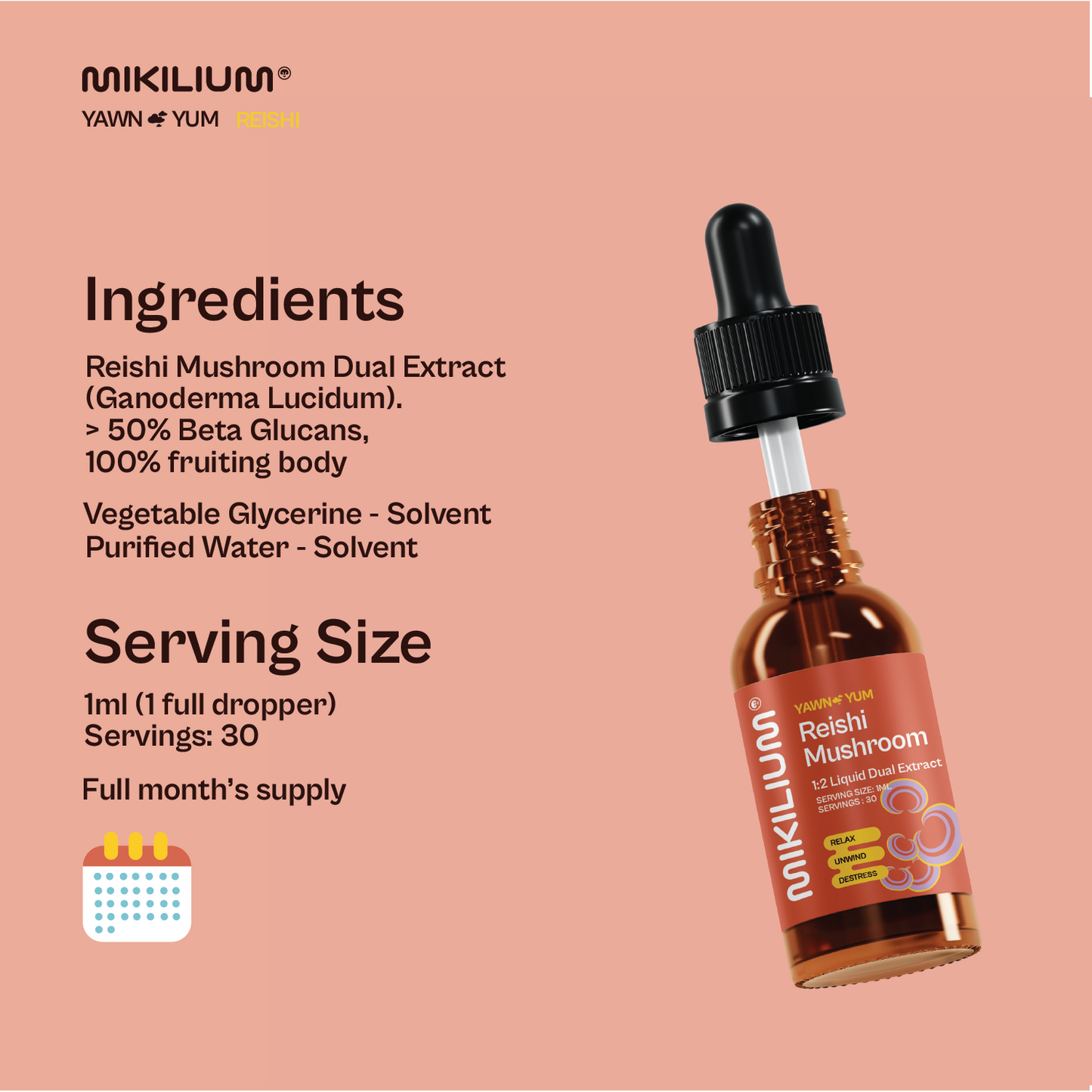 Yawn Yum - Reishi Mushroom Liquid Dual Extract