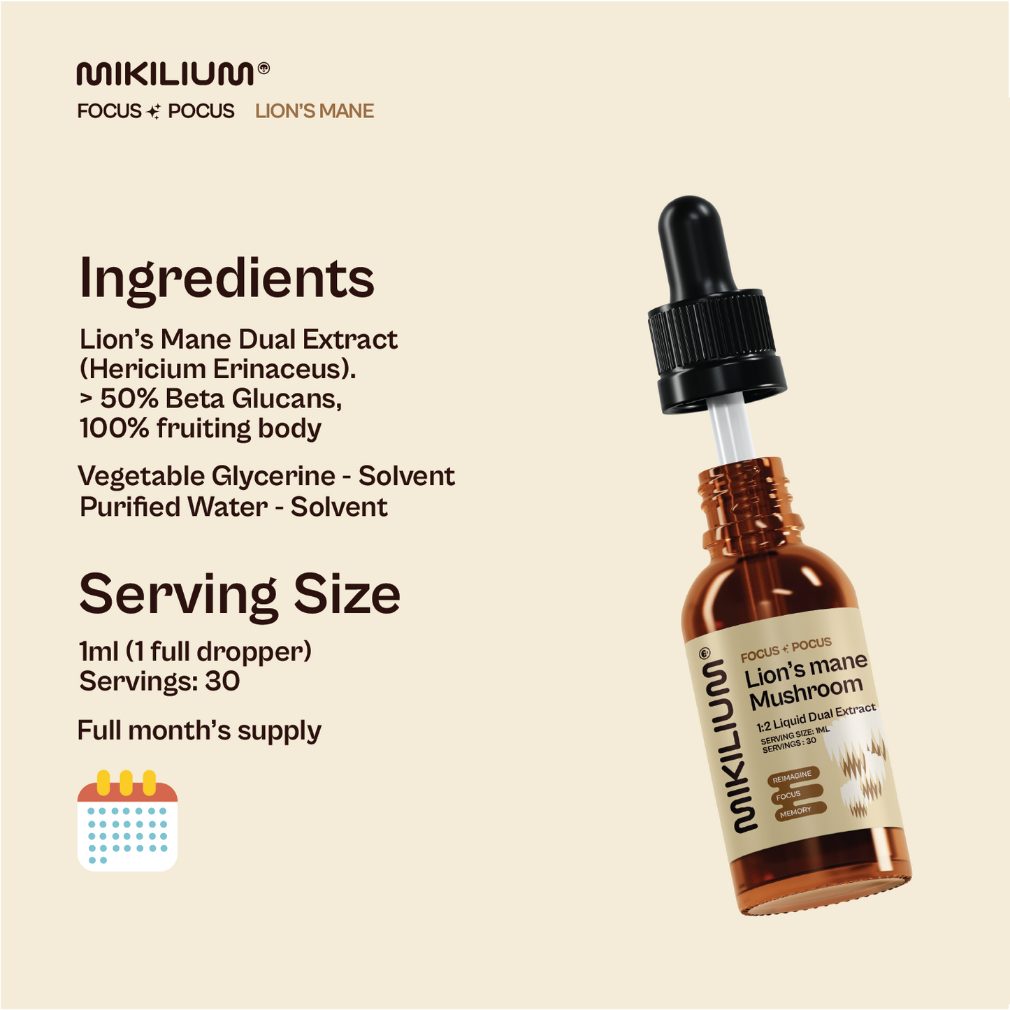 Focus Pocus - Lion's Mane Mushroom Liquid Dual Extract