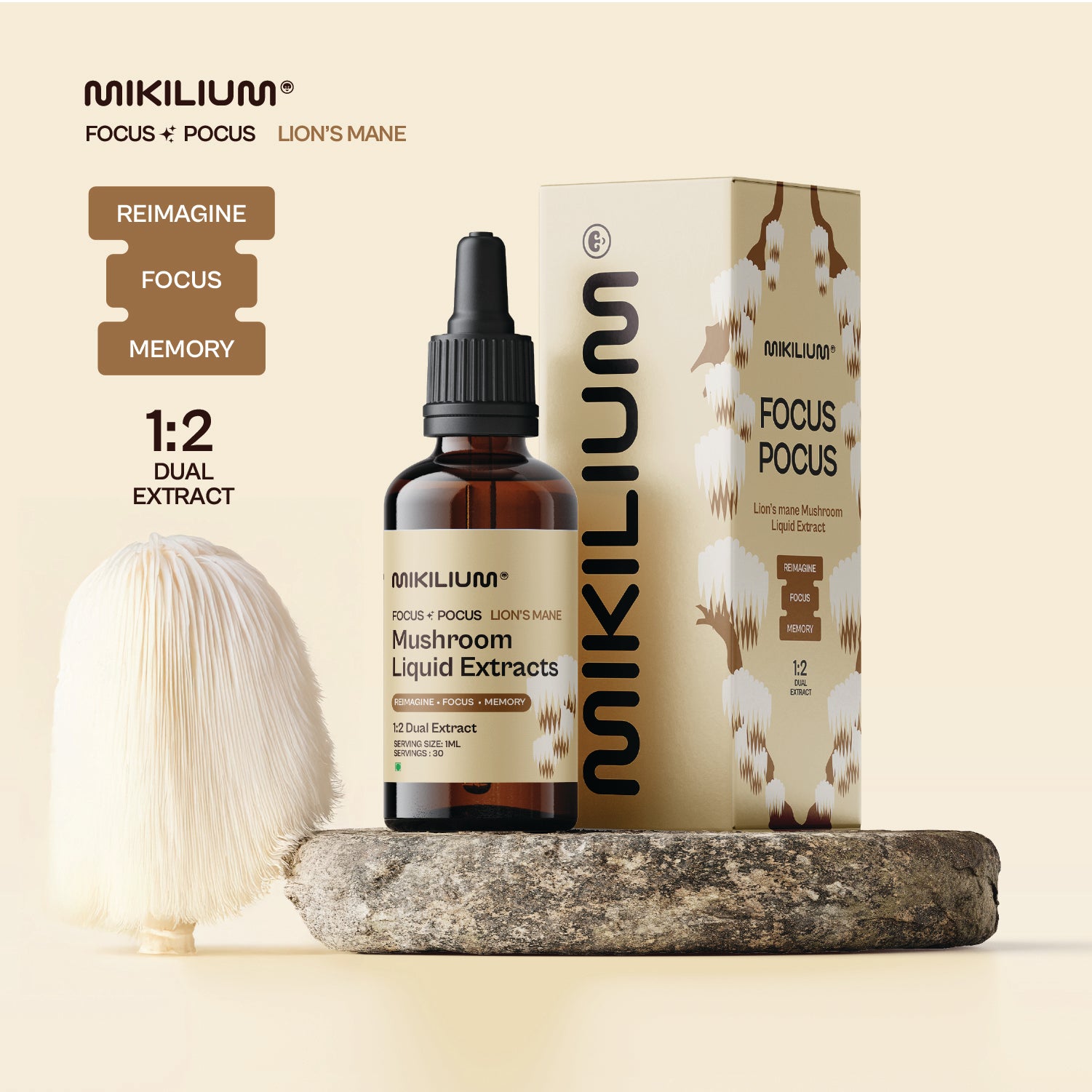 Focus Pocus - Lion's Mane Mushroom Liquid Dual Extract- 30