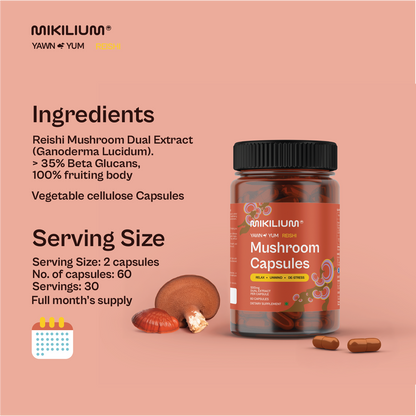 Yawn Yum - Reishi Mushroom Dual Extract Capsules